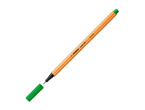 Marcador stabilo ponta de fibra point 88 verde folha 0,4 mm , Stabilo , 31593 , 4006381105286